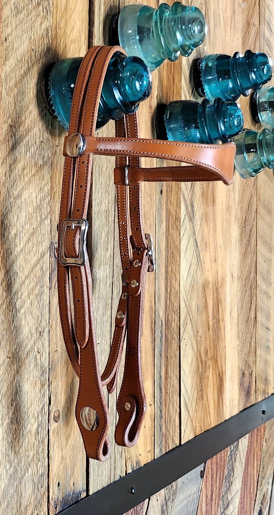 Browband Headstall, Bridle Leather w/Stainless Hardware