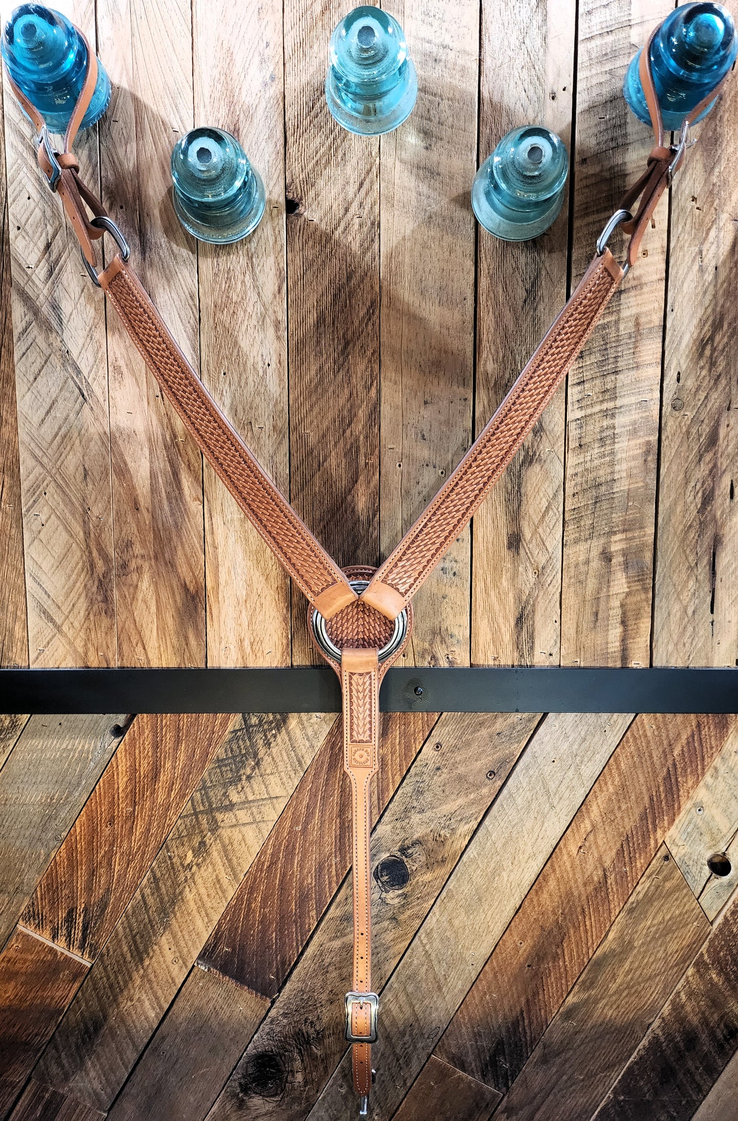 Basket Stamped Breast Collar w/Stainless Hardware