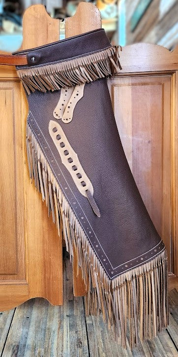 Armitas, Two Tone, Chestnutt w/ Tan Fringe and Pockets