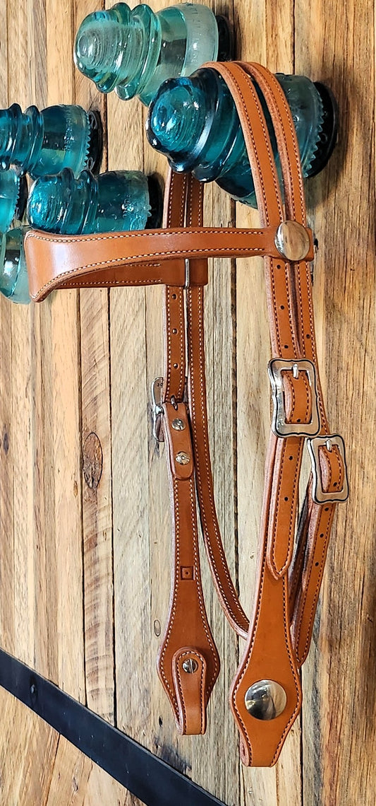 Browband Headstall, Bridle Leather w/Stainless Hardware