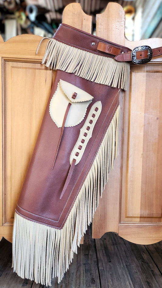 Armitas, Two Tone, Rust w/ Butter Fringe and Pockets