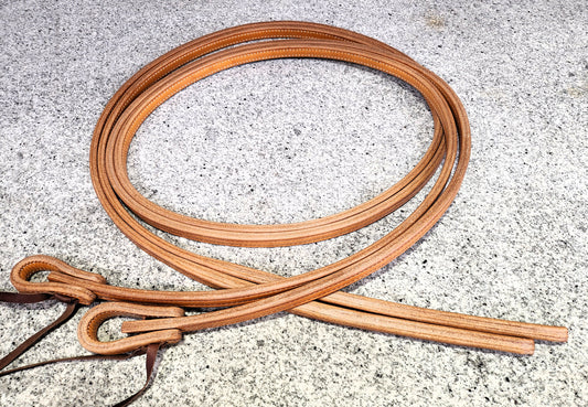 Bridle Leather Split Reins, Doubled and Stitched
