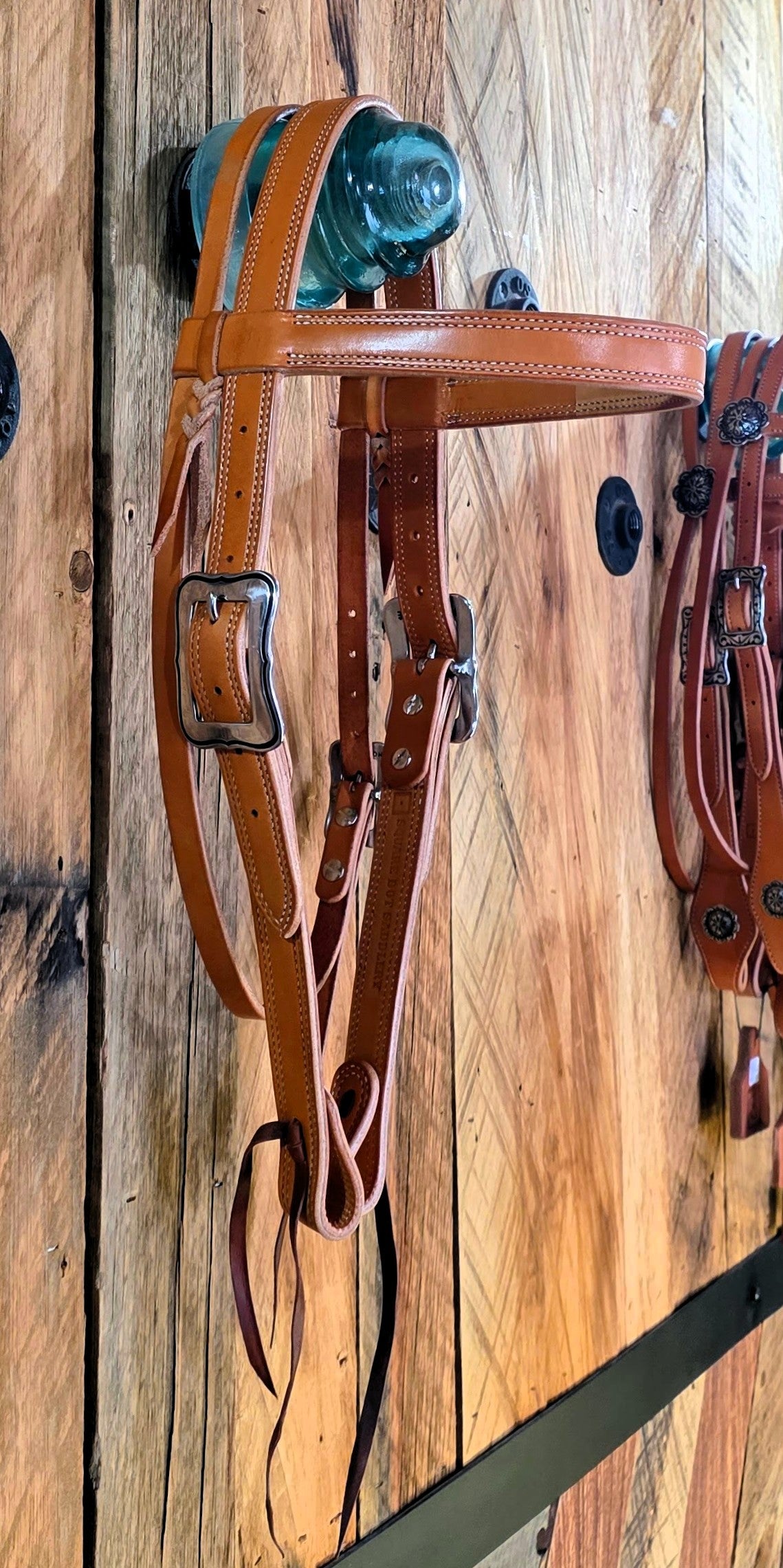 Snaffle Bit Headstall, Stainless Hardware, right side