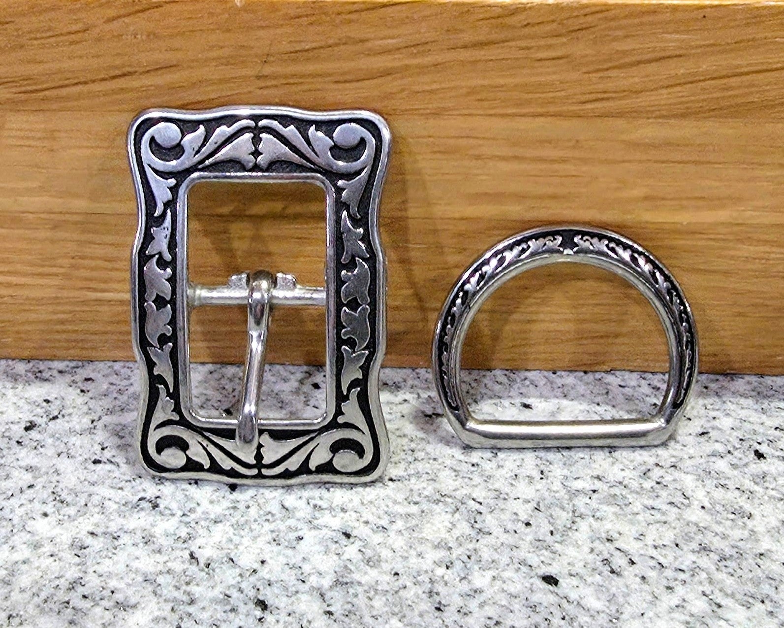 Horse Shoe Brand, floral stainless hardware for martingales